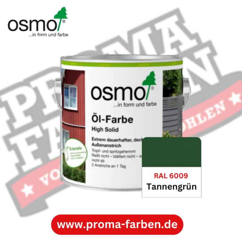 Osmo Ölfarbe Tannengrün RAL 6009 online bestellen bei ProMa Farben
