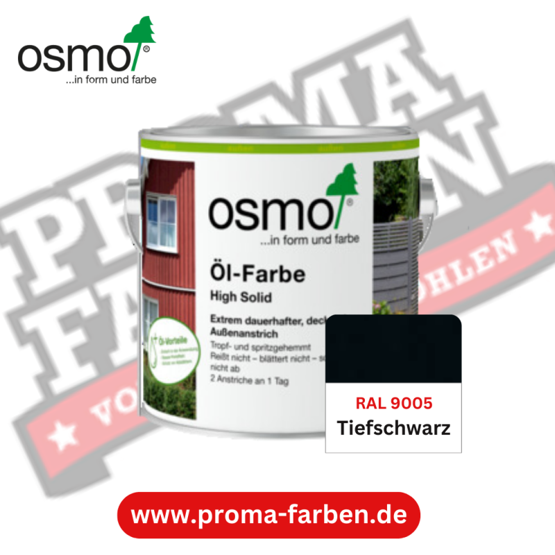 Osmo Ölfarbe Tiefschwarz RAL 9005 online bestellen bei ProMa Farben