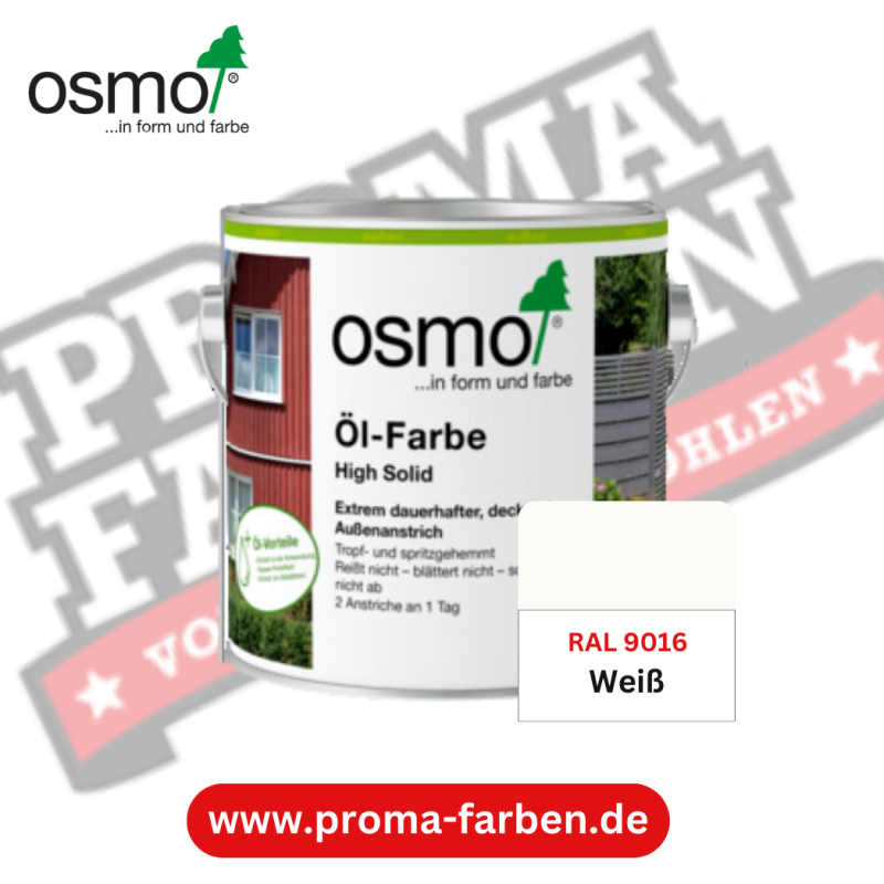 Osmo Ölfarbe Weiß RAL 9016 online bestellen bei ProMa Farben