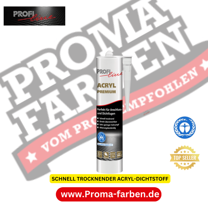 PROFILINE MALER ACRYL eignet sich für eine Vielzahl von Anwendungen, darunter Fugenabdichtung, Reparaturen und Abdichtungen im Innen- und Außenbereich.