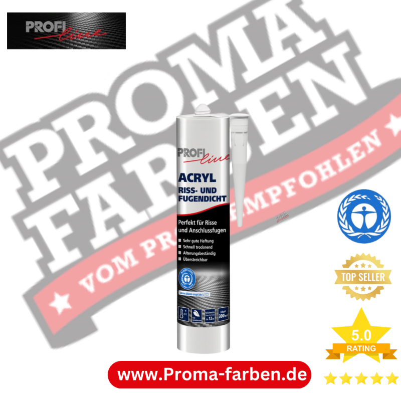 Unser ACRYL RISS & FUGENDICHT ist speziell für Malerarbeiten konzipiert und bietet eine zuverlässige Lösung für unterschiedlichste Abdichtungs- und Versiegelungsanforderungen.