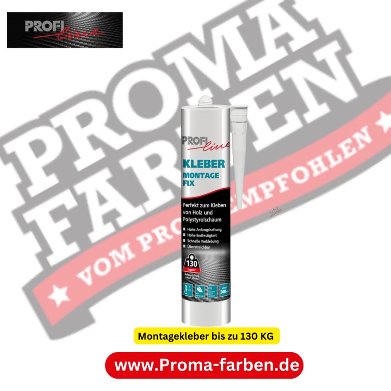 PROFILINE MONTAGEKLEBER FIX 450 G bietet Ihnen eine zuverlässige Lösung für eine Vielzahl von Befestigungsaufgaben. Egal, ob Sie Holz, PVC, Mauerwerk oder andere Materialien verbinden müssen – dieser Montagekleber steht Ihnen mit hoher Leistung und Anwendungsfreundlichkeit zur Seite.