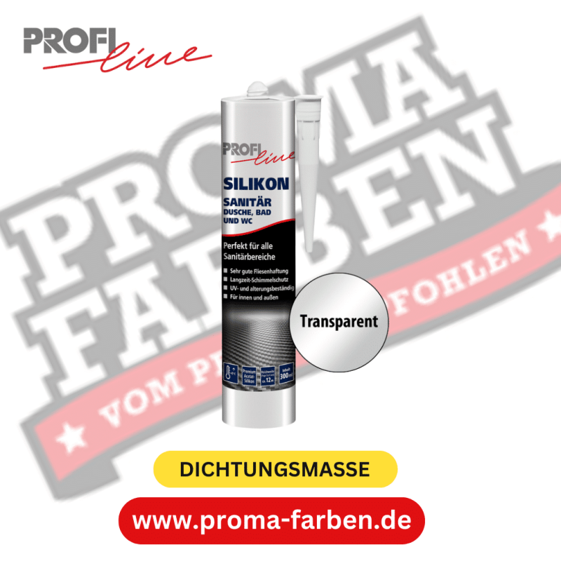 PROFILINE Silikon Sanitär 300 ml für professionelle Abdichtung