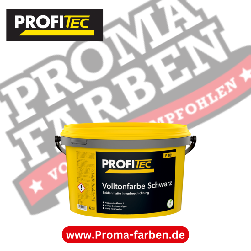 Profitec P 101 Volltonfarbe Schwarz Wandfarbe 12,5L kaufen bei Proma Farben.de Maler Fachhandel & Onlineshop
