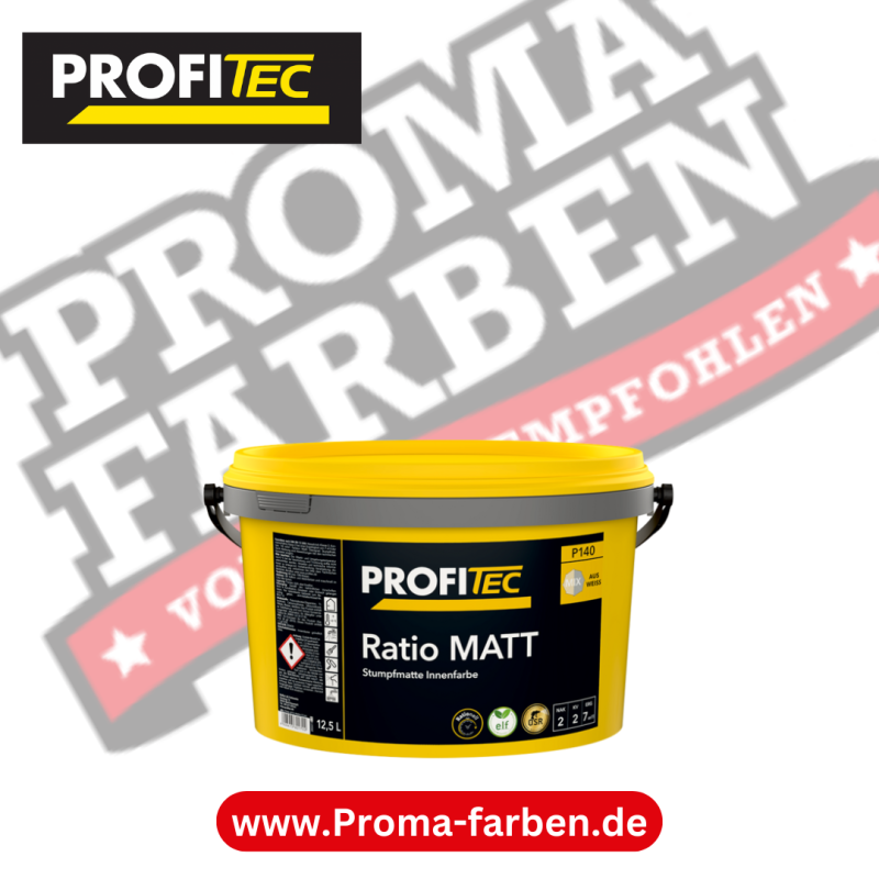 ProfiTec P 140 Ratio MATT 12,5L kaufen bei Proma Farben.de Maler Fachhandel & Onlineshop