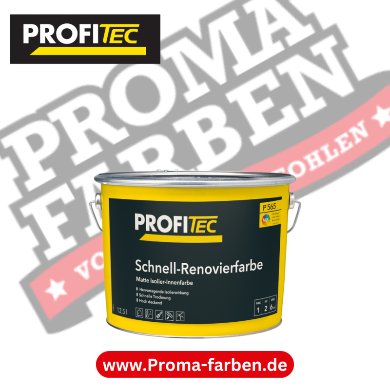 Profitec P 565 Schnell Renovierfarbe 12,5L kaufen bei Proma Farben.de Maler Fachhandel & Onlineshop