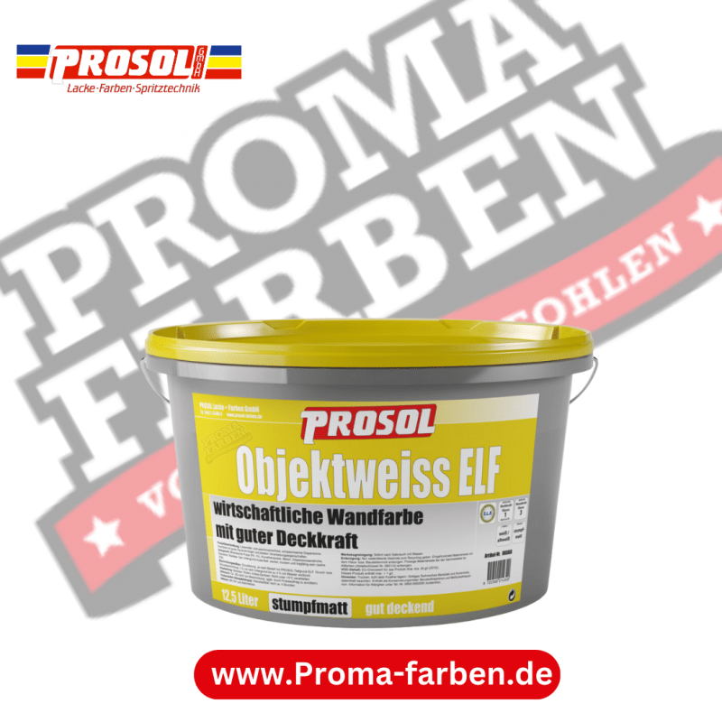 Prosol Objektweiss ELF Weiss 12,5 Liter Wandfarbe Kaufen bei Proma farben