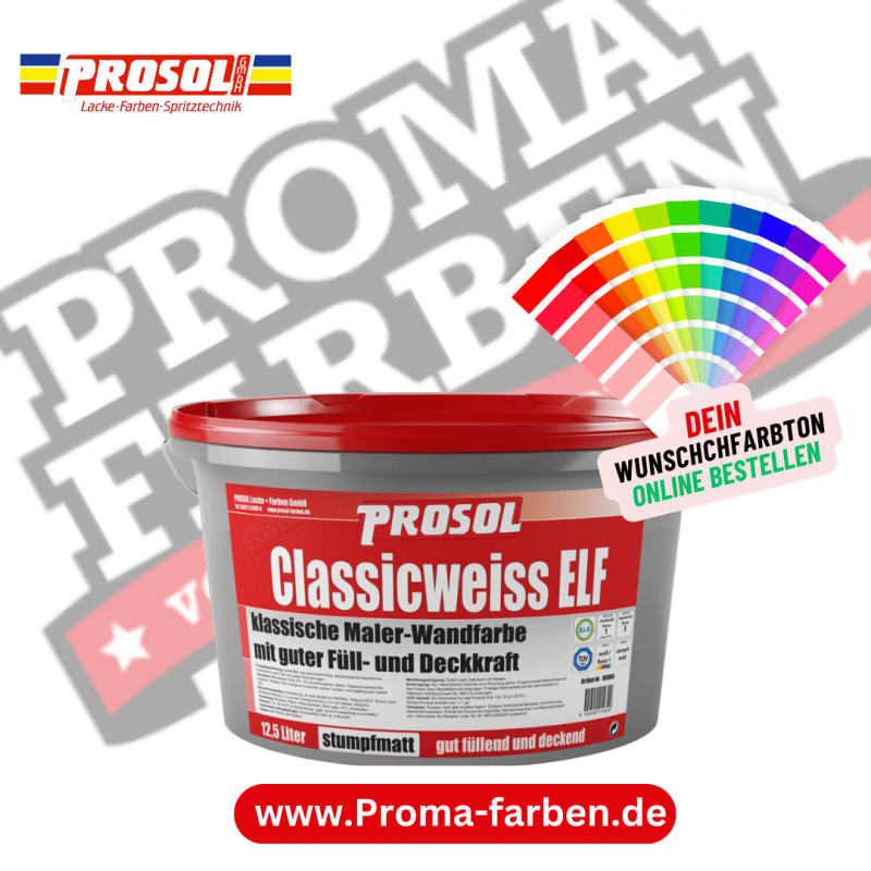 Prosol Prosol Classicweiss ELF Weiss 12,5 Liter Wandfarbe Kaufen bei Proma farben