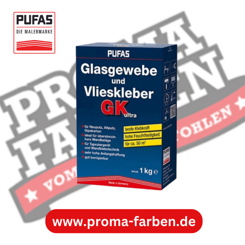 Pufas Glasgewebe und Vlieskleber GK 1kg Pufas Grundierweiss GP5 online bei ProMa Farben bestellen