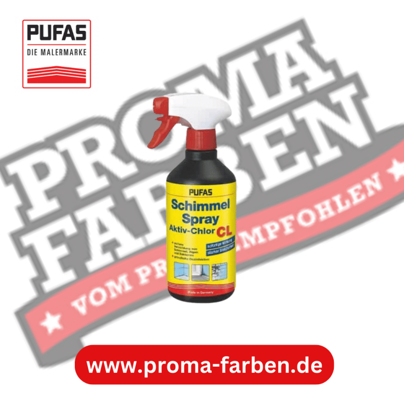 Pufas Schimmel-Spray Aktiv-Chlor CL 250ml Pufas Grundierweiss GP5 online bei ProMa Farben bestellen