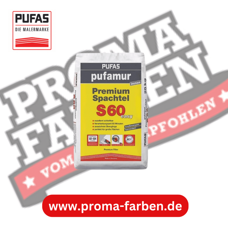 Pufas pufamur Premium-Spachtel S60 easy 25kg Pufas Grundierweiss GP5 online bei ProMa Farben bestellen