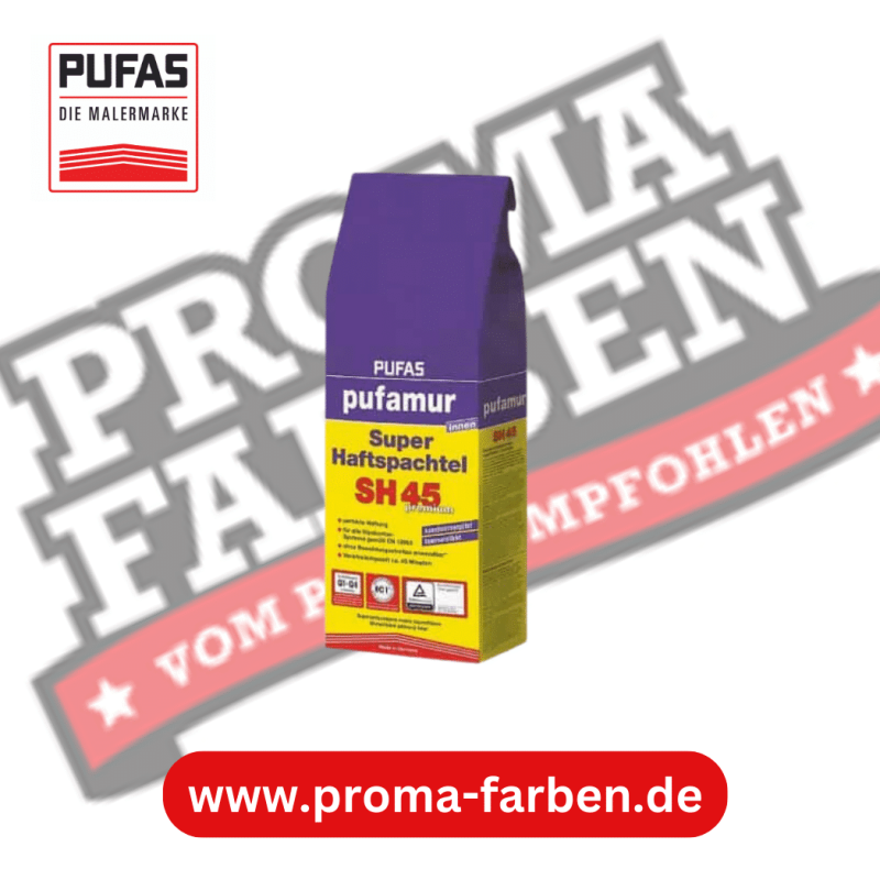 Pufas pufamur Super-Haftspachtel SH45 Faserverstärkt 5kg Pufas Grundierweiss GP5 online bei ProMa Farben bestellen