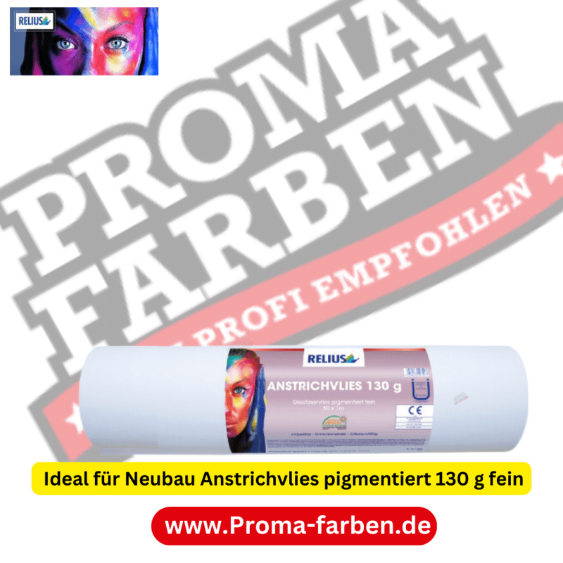 Relius Anstrichvlies pigmentiert 130 g 1 m x 50 m, fein bei Proma farben