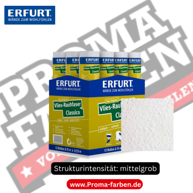 Rollen Erfurt Vlies Rauhfaser Classico Tapete kaufen bei ProMa Farben.de