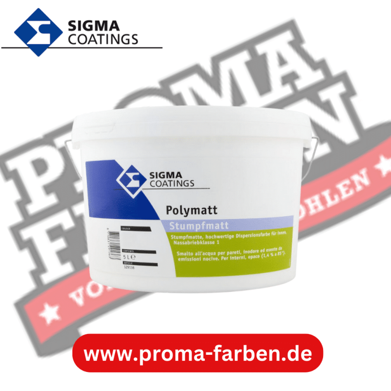 SIGMA POLYMATT 5L WUNSCHFARBTON , EINSCHICHT-DISPERSIONSFARBE, WANDFARBE online bestellen bei ProMa Farben
