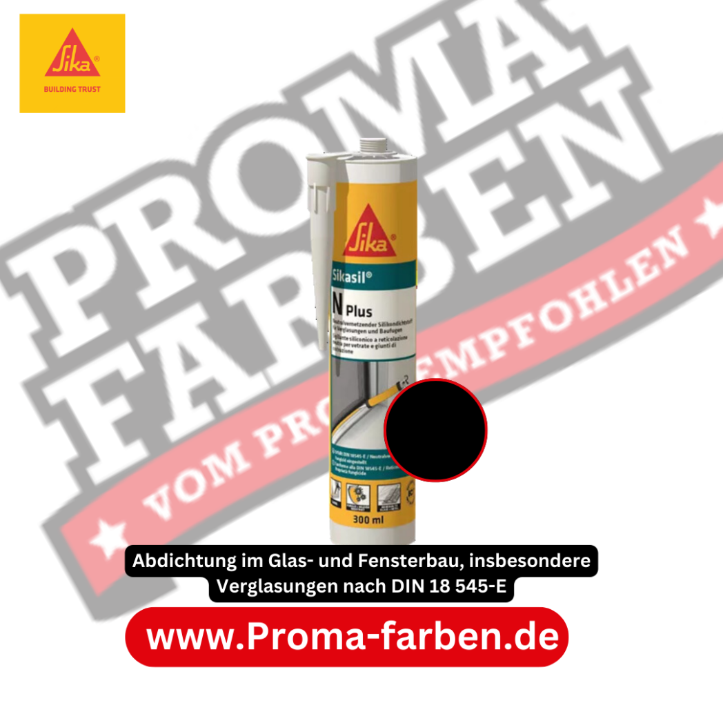 Sika Silicondichtstoff SIL N plus schwarz 300 ml kaufen bei ProMa-farben.de