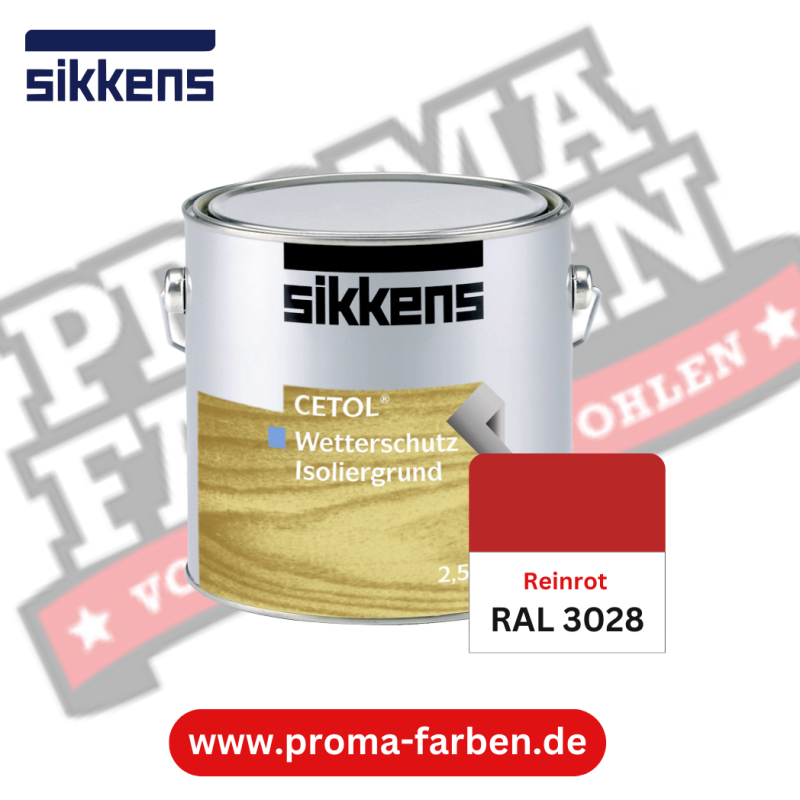 Sikkens Cetol Wetterschutzfarbe RAL 3028 Reinrot online bestellen bei ProMa Farben