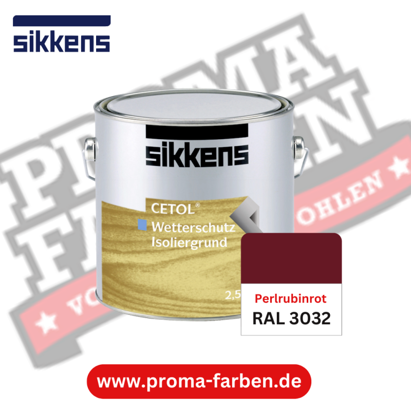 Sikkens Cetol Wetterschutzfarbe RAL 3032 Perlrubinrot online bestellen bei ProMa Farben