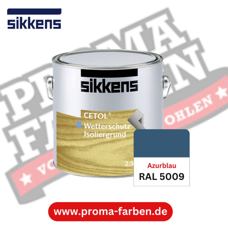 Sikkens Cetol Wetterschutzfarbe RAL 5009 Azurblau online bestellen bei ProMa Farben