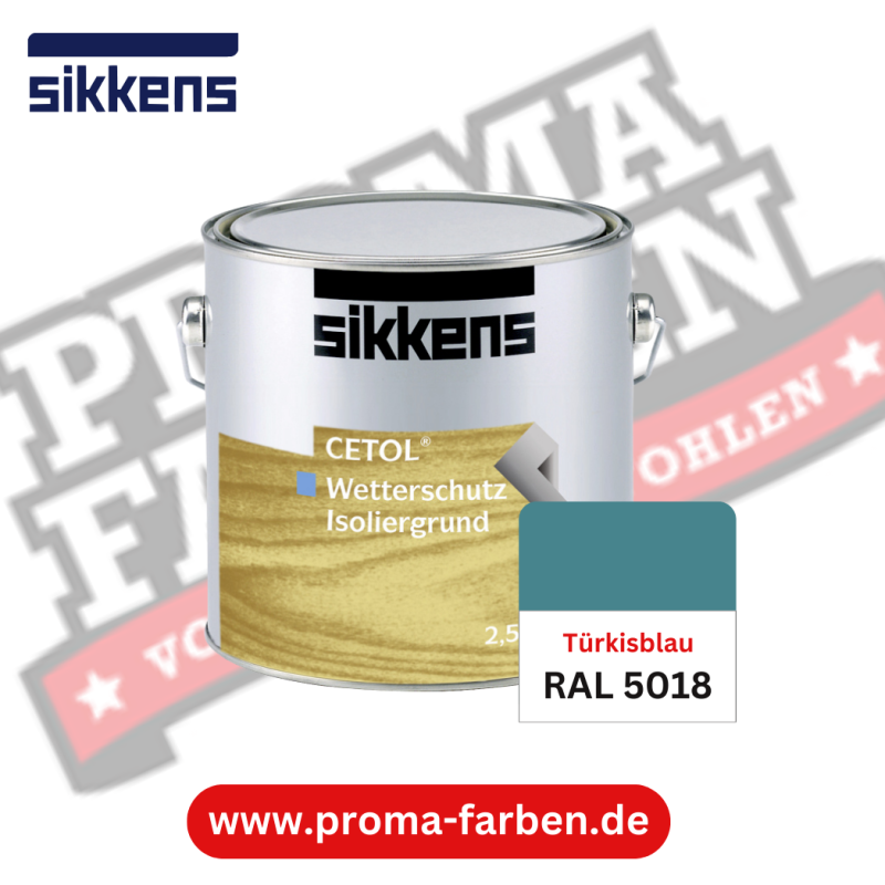 Sikkens Cetol Wetterschutzfarbe RAL 5018 Türkisblau online bestellen bei ProMa Farben