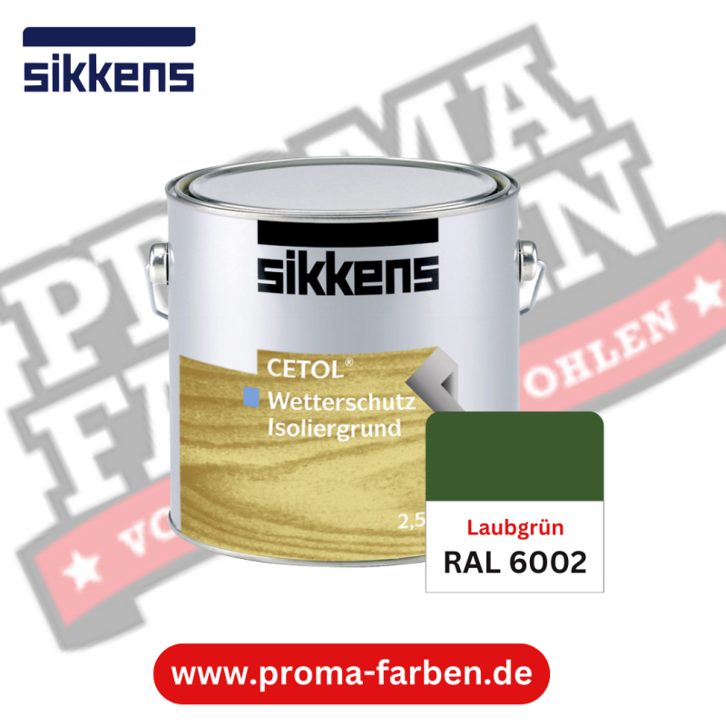 Sikkens Cetol Wetterschutzfarbe RAL 6002 Laubgrün online bestellen bei ProMa Farben