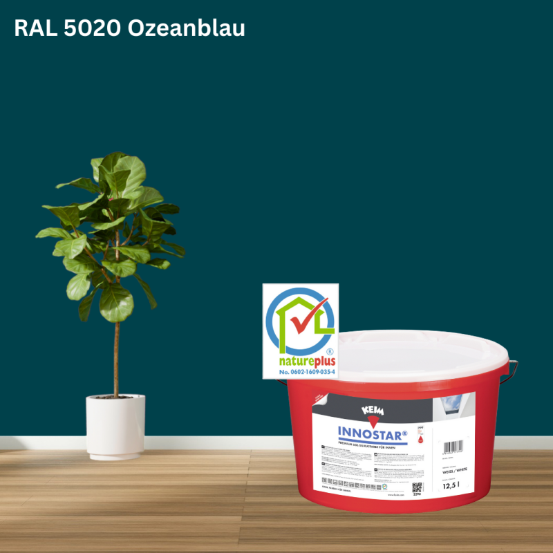 Keim Innostar Silikatfarbe RAL 5020 Ozeanblau online bestellen bei ProMa Farben