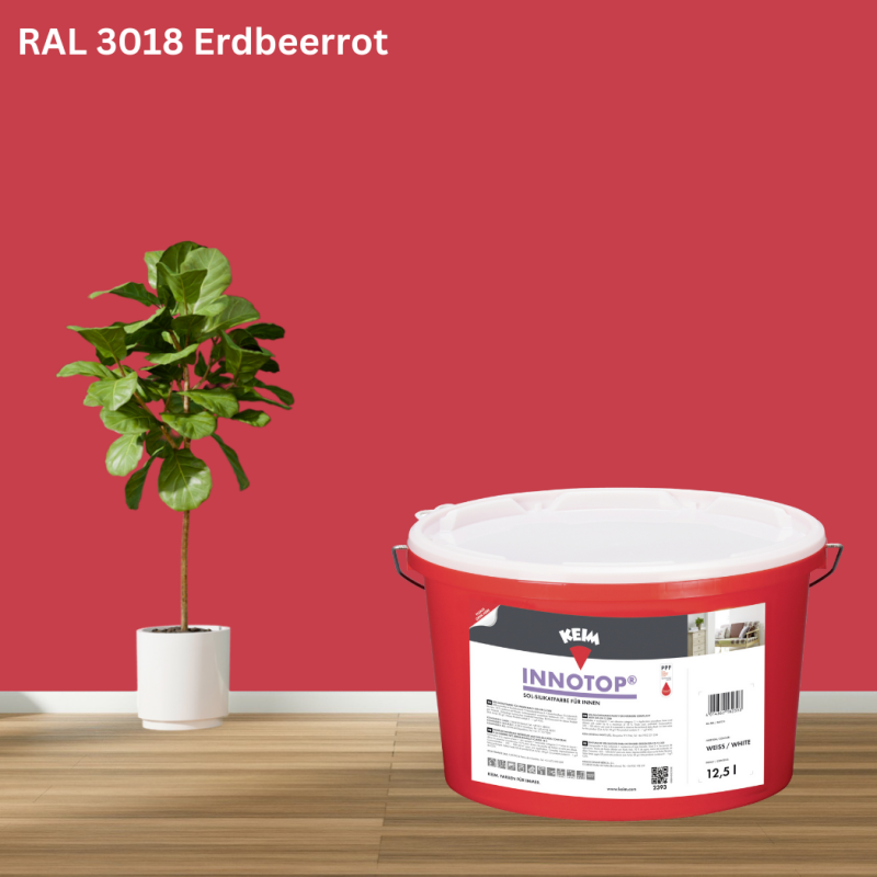 Keim Innotop Silikatfarbe RAL 3018 Erdbeerrot online bestellen bei ProMa Farben