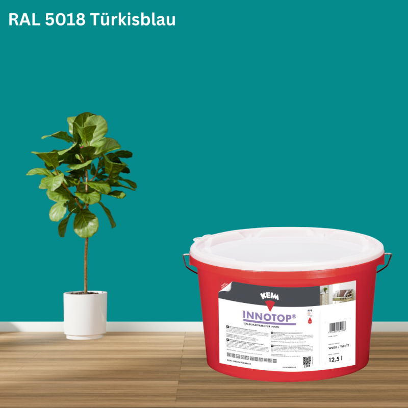 Keim Innotop Silikatfarbe RAL 5018 Türkisblau online bestellen bei ProMa Farben