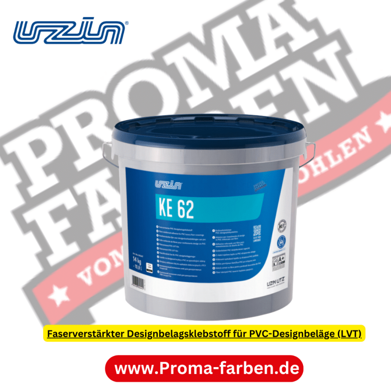 UZIN KE 62 Faserverstärkter Designbelagsklebstoff für PVC-Designbeläge (LVT)