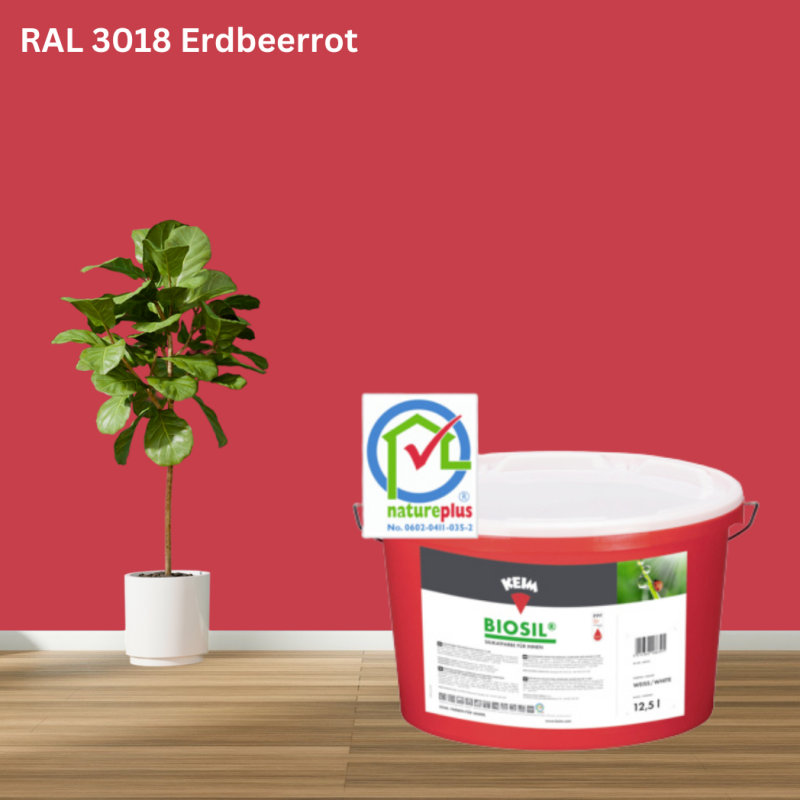 Keim Biosil Wandfarbe RAL 3018 Erdbeerrot online bestellen bei ProMa Farben