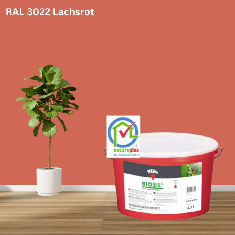 Keim Biosil Wandfarbe RAL 3022 Lachsrot online bestellen bei ProMa Farben