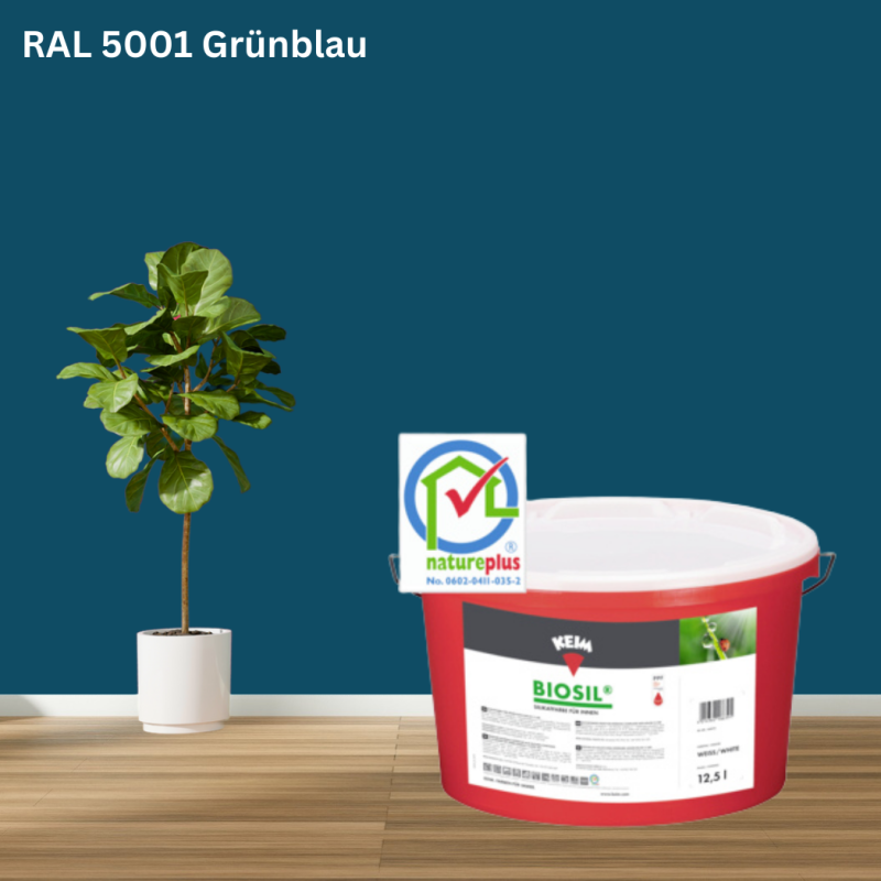 Keim Biosil Wandfarbe RAL 5001 Grünblau online bestellen bei ProMa Farben