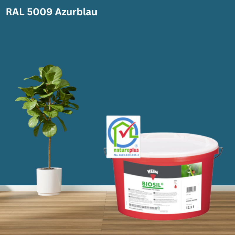 Keim Biosil Wandfarbe RAL 5009 Azurblau