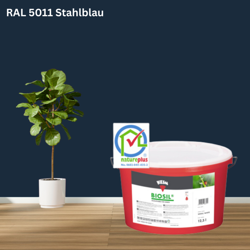 Keim Biosil Wandfarbe RAL 5011 Stahlblau online bestellen bei ProMa Farben
