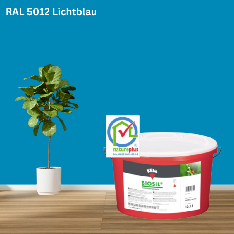 Keim Biosil Wandfarbe RAL 5012 Lichtblau online bestellen bei ProMa Farben