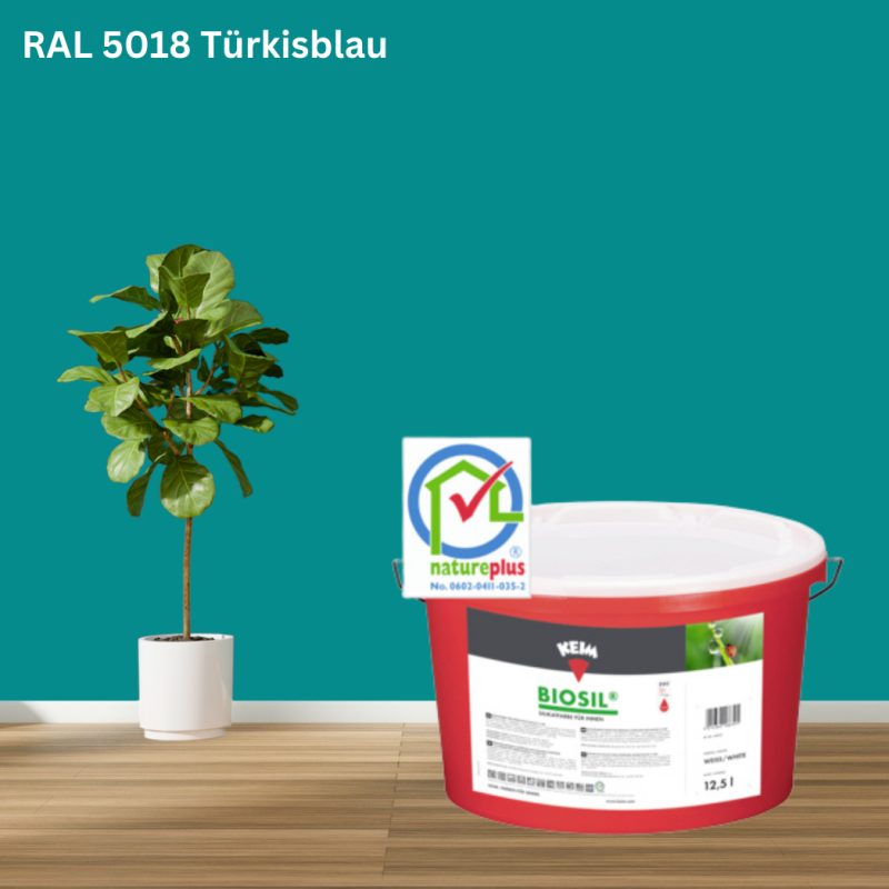 Keim Biosil Wandfarbe RAL 5018 Türkisblau online bestellen bei ProMa Farben