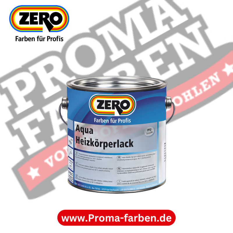 Zero Aqua Heizkörperlack kaufen bei Proma Farben.de Maler Fachhandel & Onlineshop