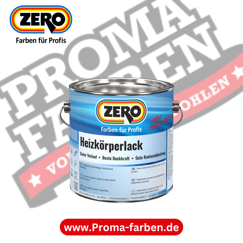 Zero Heizkörperlack kaufen bei Proma Farben.de Maler Fachhandel & Onlineshop