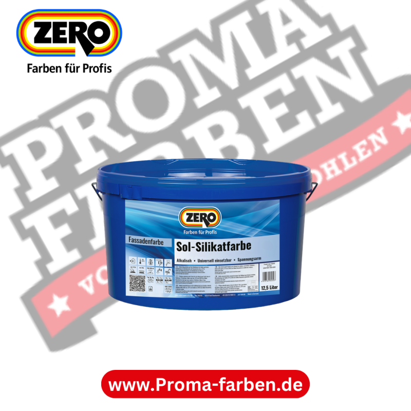 Zero Sol Silikatfarbe Fassadenfarbe kaufen bei Proma Farben.de Maler Fachhandel & Onlineshop