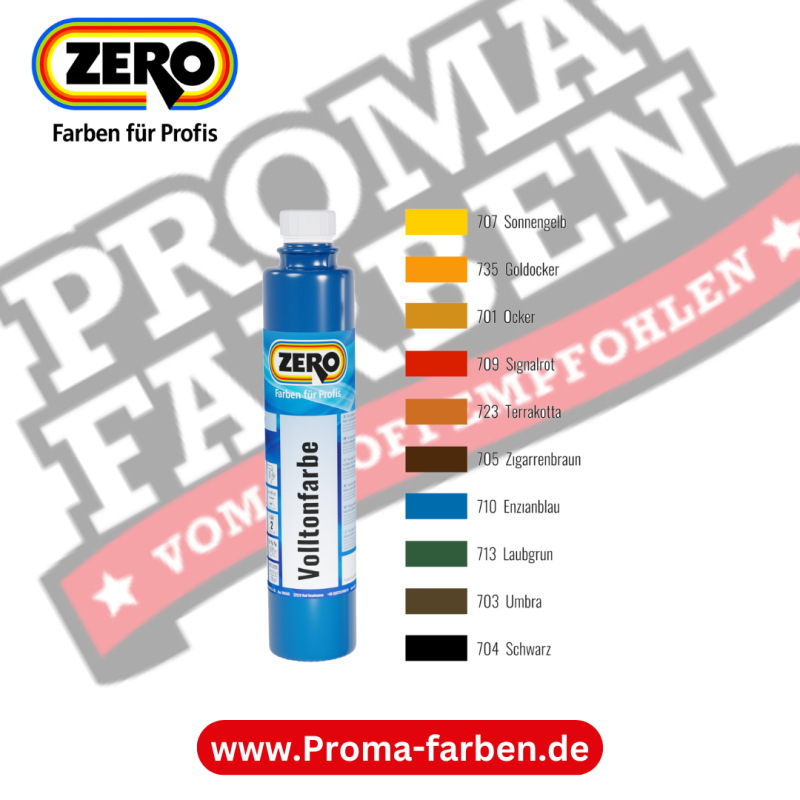 Zero Volltonfarbe 750ml – 701 Ocker kaufen bei Proma Farben.de Maler Fachhandel & Onlineshop