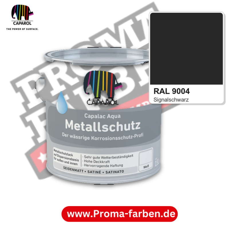 Caparol Capalac Aqua Metallschutz RAL 9004 kaufen Proma Farben Hamburg
