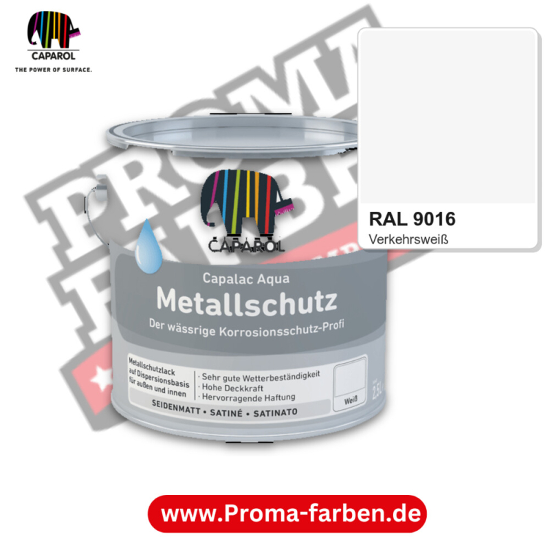 Caparol Capalac Aqua Metallschutz RAL 9016 kaufen Proma Farben Hamburg