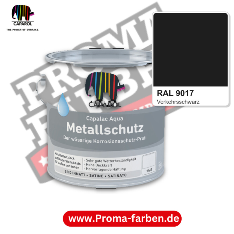 Caparol Capalac Aqua Metallschutz RAL 9017 kaufen Proma Farben Hamburg