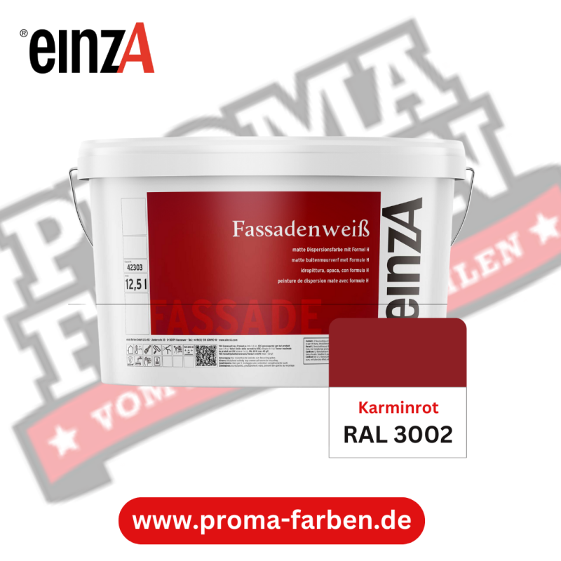 einzA Fassadenfarbe RAL 3002 Karminrot online bestellen bei ProMa Farben