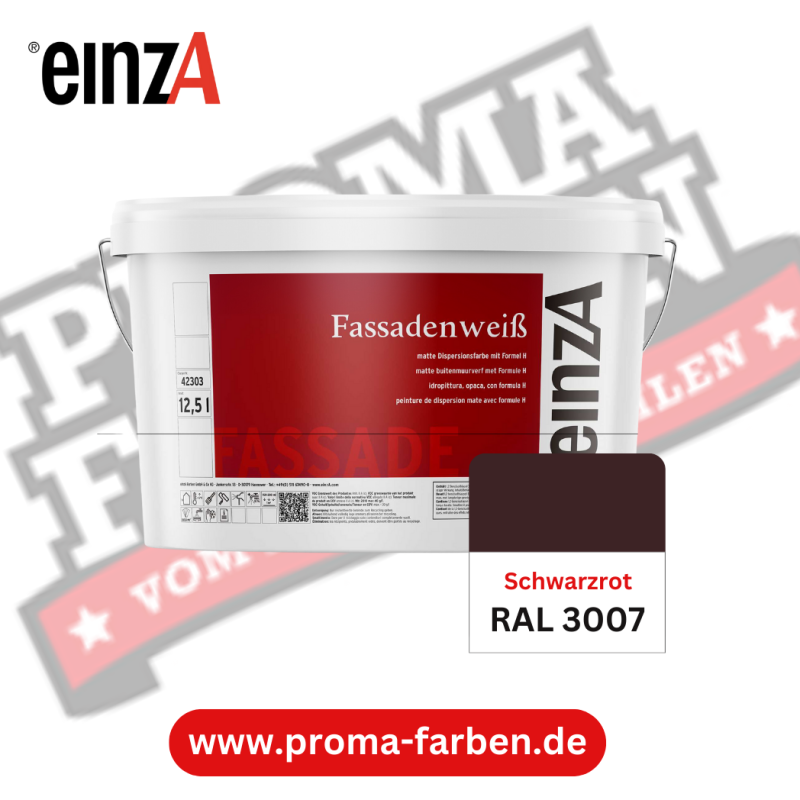 einzA Fassadenfarbe RAL 3007 Schwarzrot online bestellen bei ProMa Farben