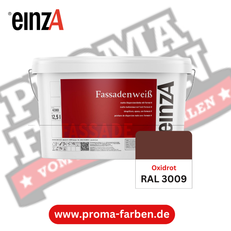einzA Fassadenfarbe RAL 3009 Oxidrot online bestellen bei ProMa Farben