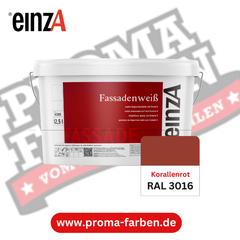 einzA Fassadenfarbe RAL 3016 Korallenrot online bestellen bei ProMa Farben
