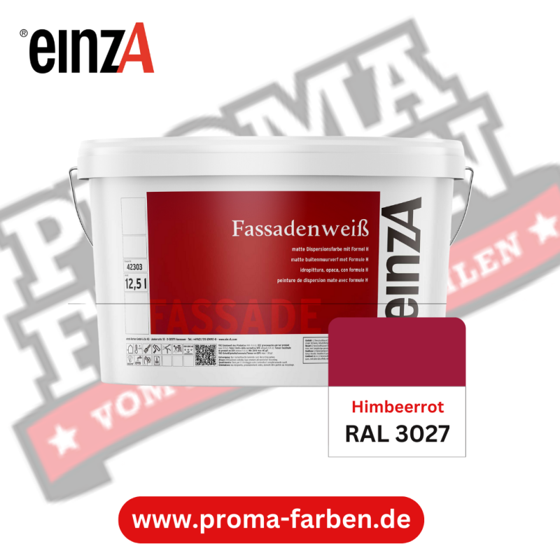 einzA Fassadenfarbe RAL 3027 Himbeerrot online bestellen bei ProMa Farben