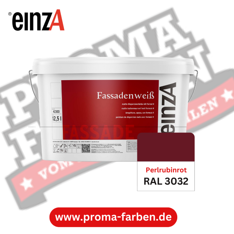 einzA Fassadenfarbe RAL 3032 Perlrubinrot online bestellen bei ProMa Farben