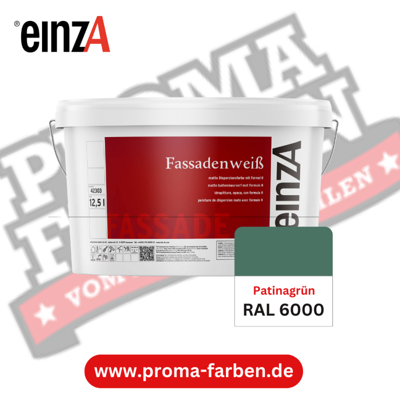 einzA Fassadenfarbe RAL 6000 Patinagrün online bestellen bei ProMa Farben